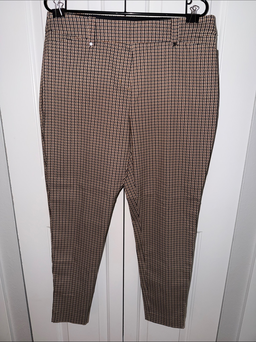 Maurices Houndstooth Slim Pull-on Pants in Mustard and Black
